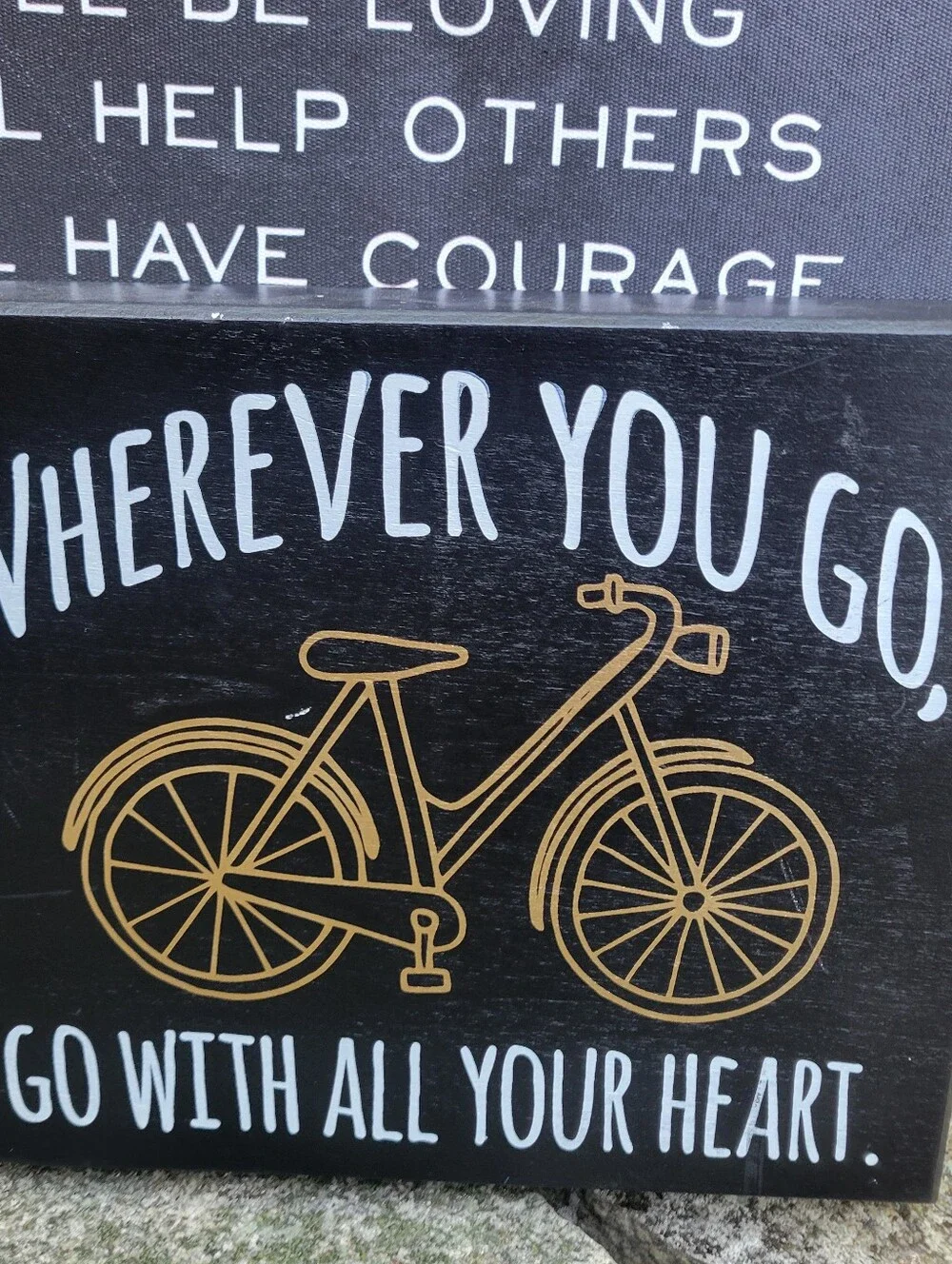 Set of 2 Inspirational Wall Decor Black Background Today I Will...